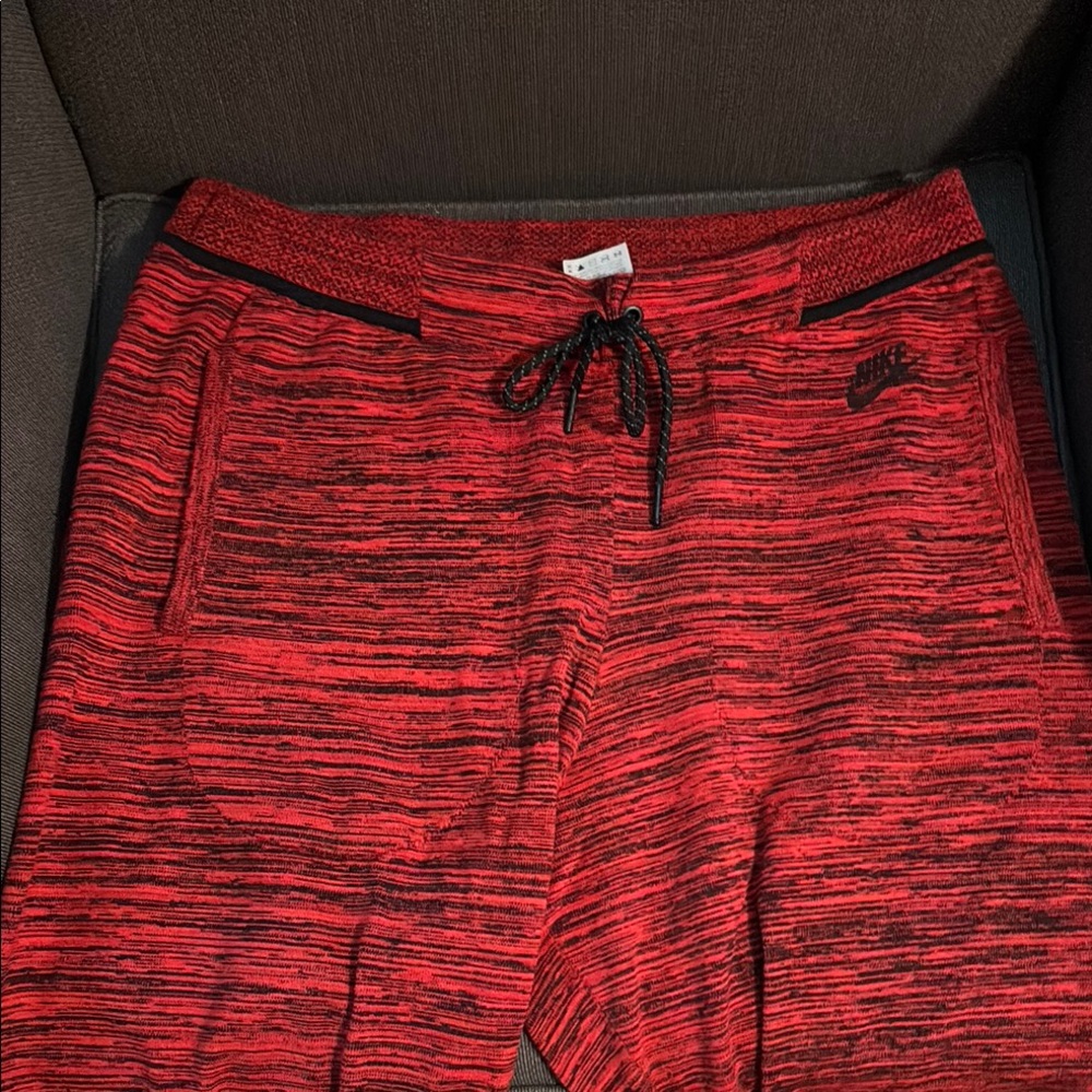 Nike Red and Black Joggers
